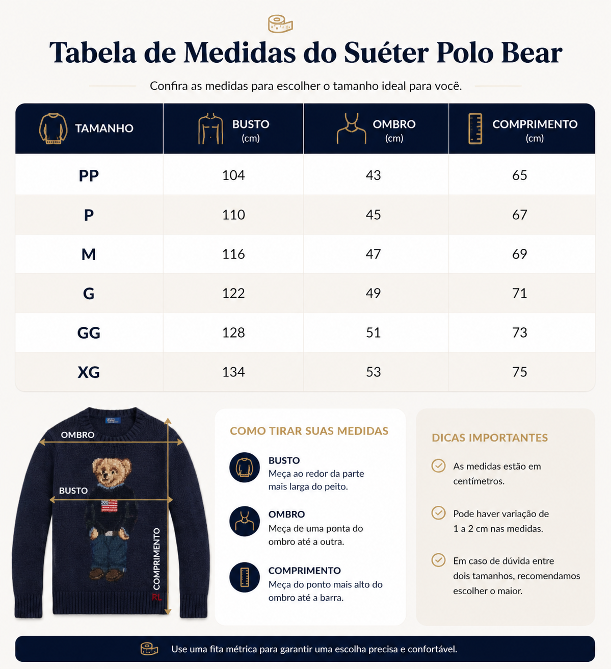 COMPRE 1 LEVE 2 - Suéter RL Bear Clássico