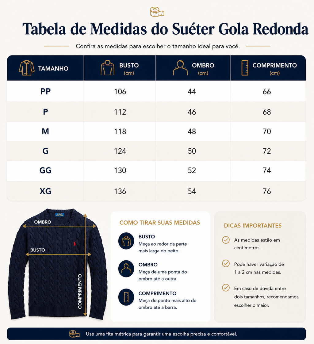 COMPRE 1 LEVE 2 - Suéteres POLO RL Algodão Tricotado