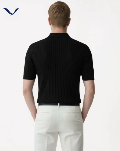 Polo em Malha Canelada Premium