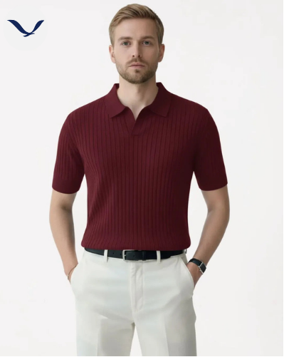 Polo em Malha Canelada Premium