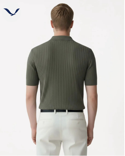 Polo em Malha Canelada Premium