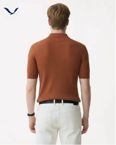 Polo em Malha Canelada Premium