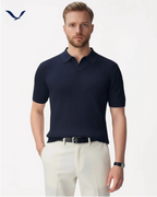 Polo em Malha Canelada Premium