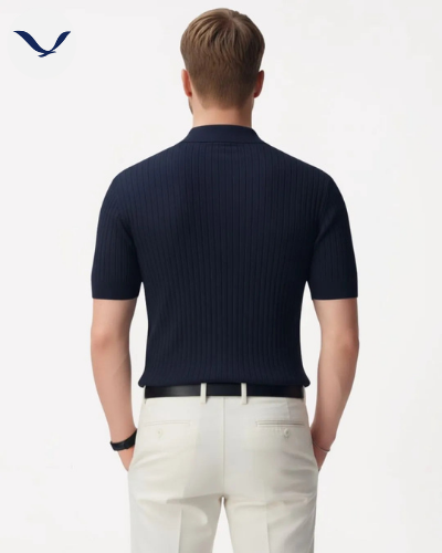 Polo em Malha Canelada Premium