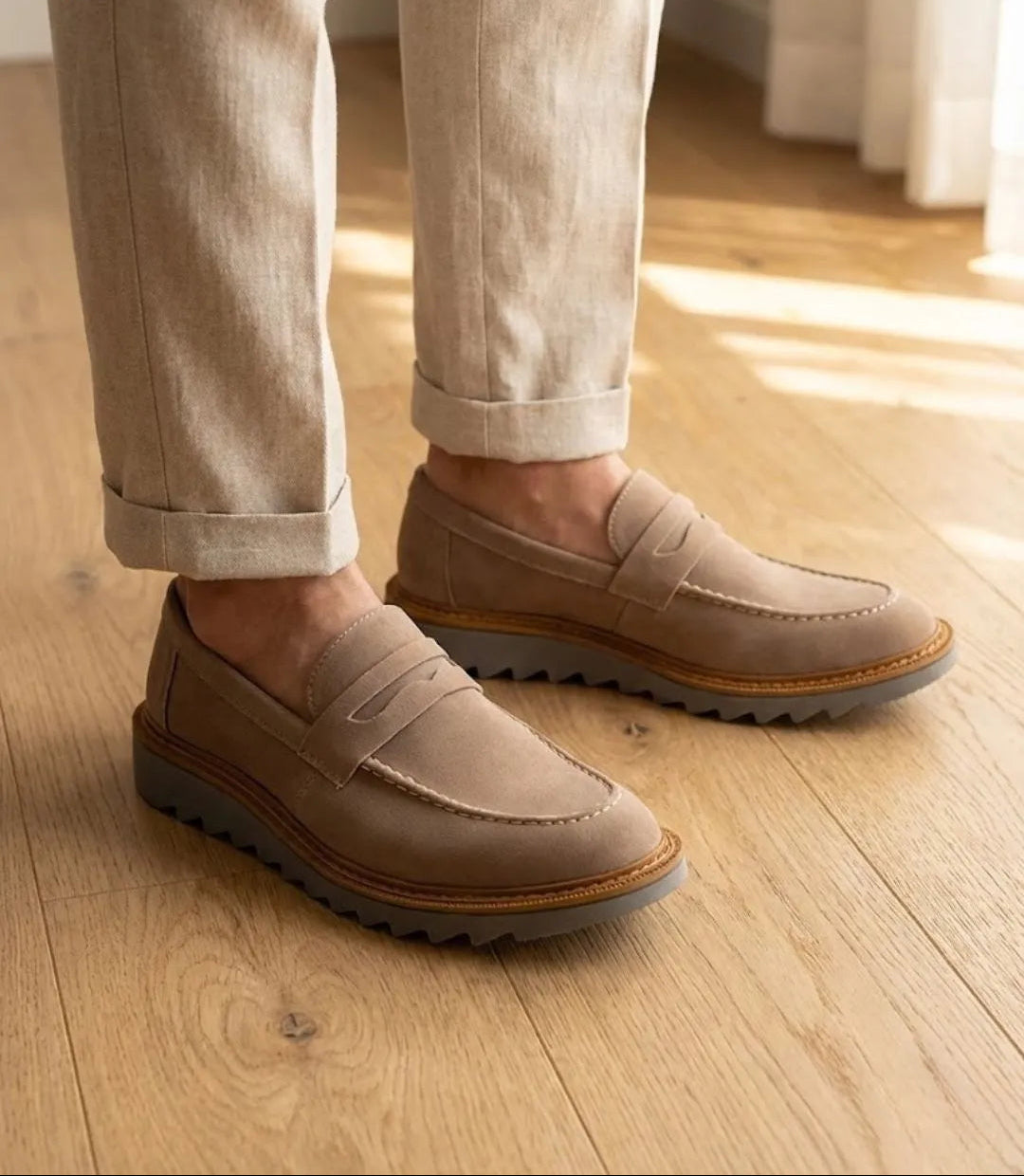 Mocassim Penny Loafer Camurça