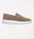 Mocassim Penny Loafer em Camurça