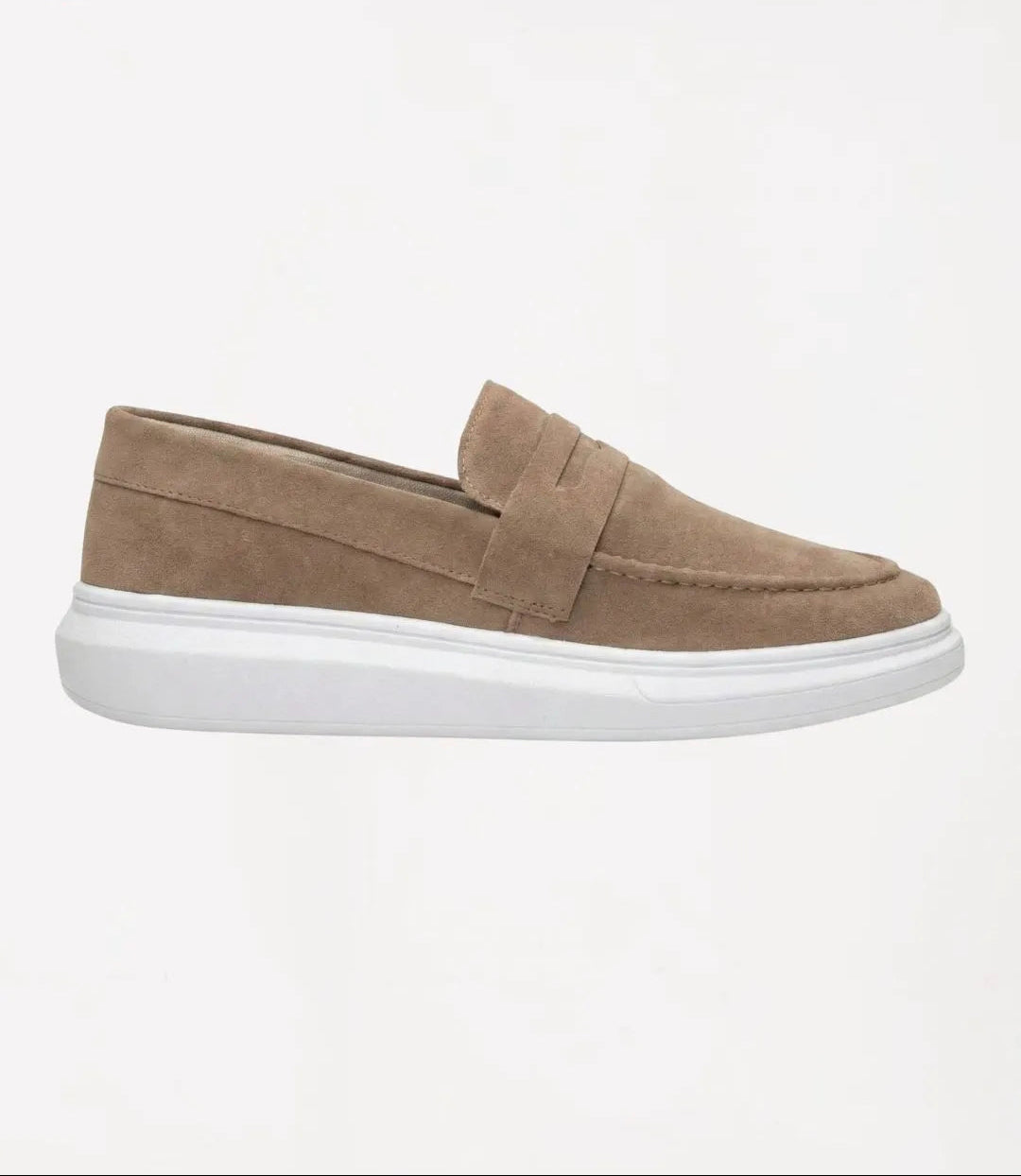 Mocassim Penny Loafer em Camurça