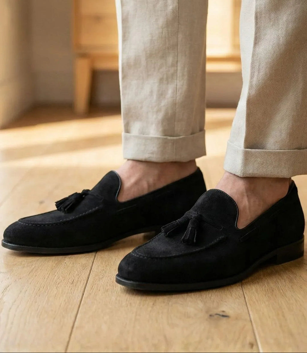 Mocassim Tassel Loafer de Camurça