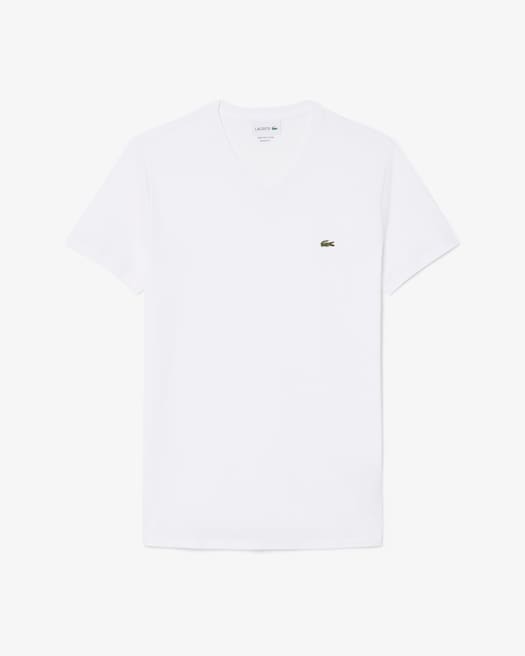 Camiseta de Algodão Pima Leve com Gola V - LCT
