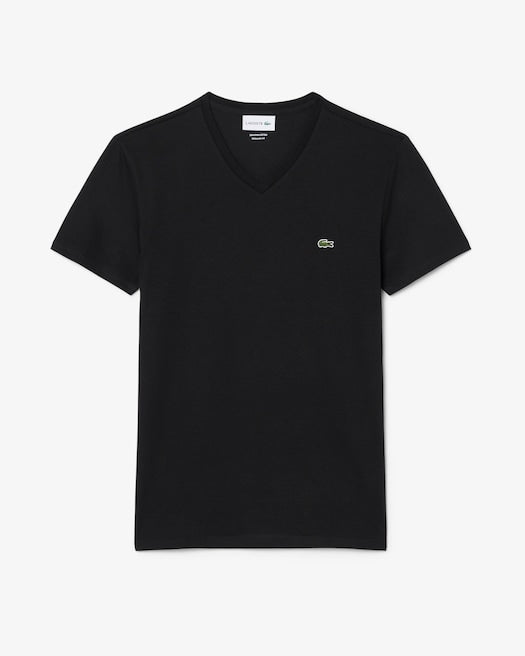 Camiseta de Algodão Pima Leve com Gola V - LCT