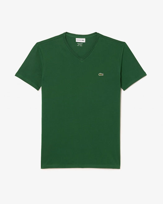 Camiseta de Algodão Pima Leve com Gola V - LCT